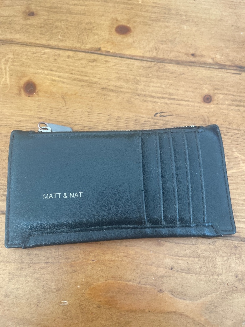 Mat and Nat Card Case - black vegan leather